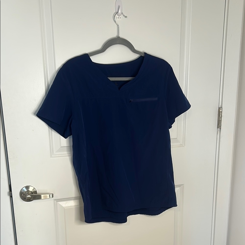 Med Works Navy Blue Scrub Top